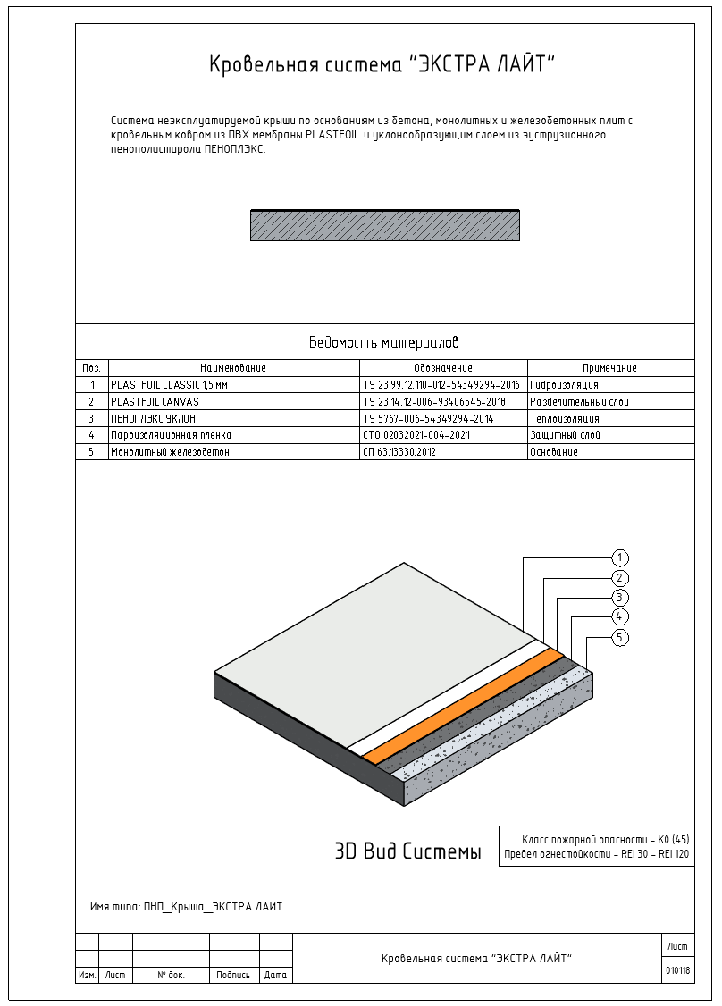 Альбом 2D узлов для кровельной системы ЭКСТРА ЛАЙТ